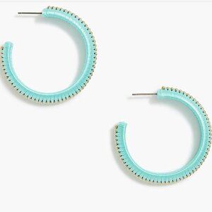 J. Crew Wrapped Hoop Earrings, Turquoise
